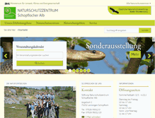 Tablet Screenshot of naturschutzzentrum-schopfloch.de